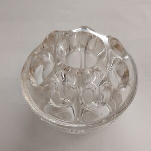 Elegant Clear Glass Flower Frog